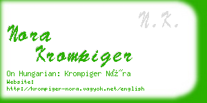 nora krompiger business card